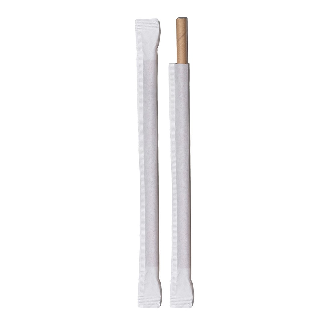 Kraft Kağıt Pipet Kağıt Sargılı 8 x 240 mm